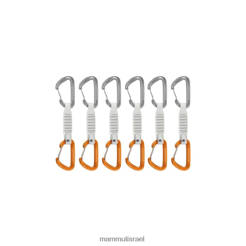 Mammut לִשְׁנֵי הַמִינִים חוט שולח 12 ס"מ 6-אריזה מהירים TV0220441 צִיוּד אפור-זהוב בהיר