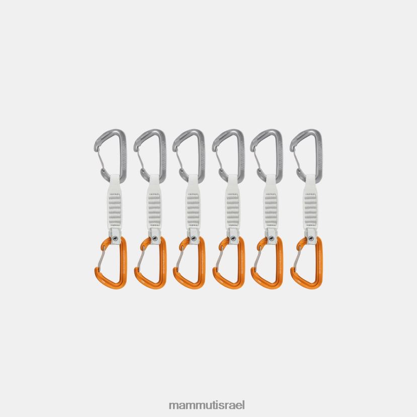 Mammut לִשְׁנֵי הַמִינִים חוט שולח 12 ס"מ 6-אריזה מהירים TV0220441 צִיוּד אפור-זהוב בהיר