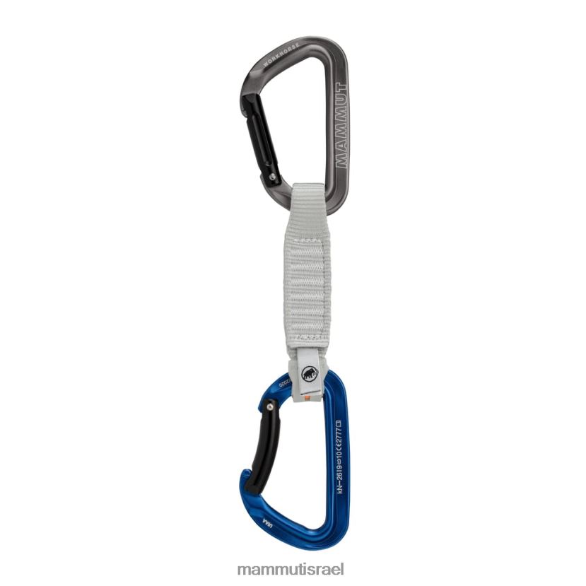 Mammut לִשְׁנֵי הַמִינִים סוס עבודה נעילת מפתח 12 ס"מ משיכה מהירה TV0220445 צִיוּד אפור כחול
