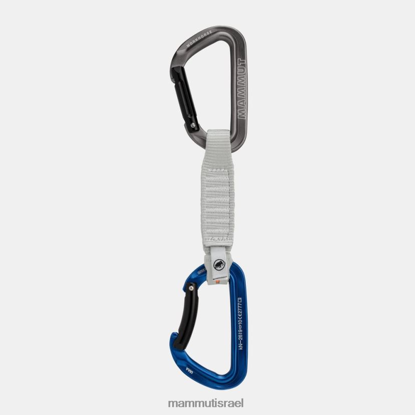 Mammut לִשְׁנֵי הַמִינִים סוס עבודה נעילת מפתח 12 ס"מ משיכה מהירה TV0220445 צִיוּד אפור כחול