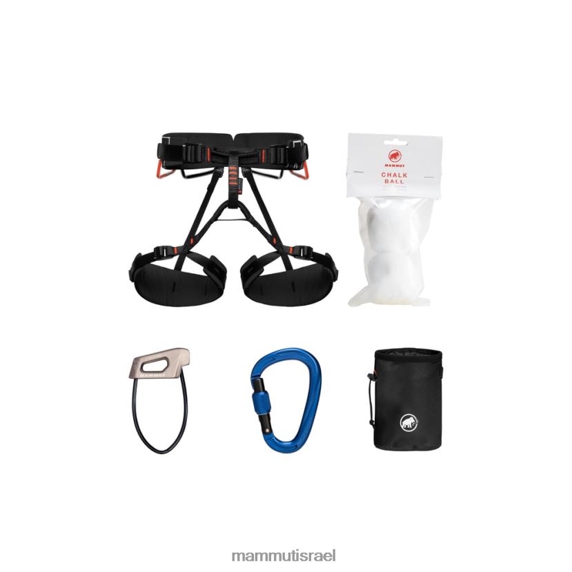 Mammut לִשְׁנֵי הַמִינִים חבילת טיפוס 4 מגלשות שחורה TV0220440 צִיוּד ניטראלי