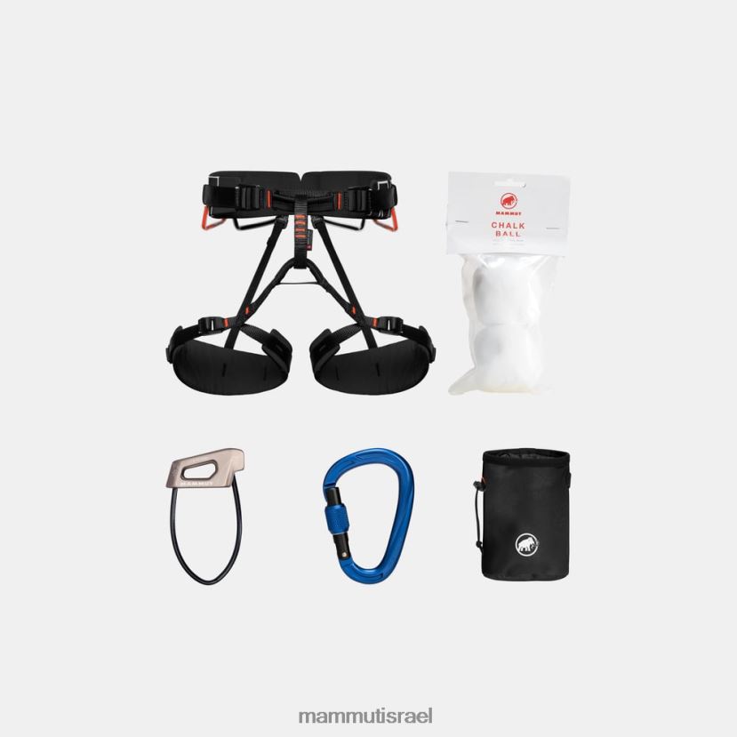 Mammut לִשְׁנֵי הַמִינִים חבילת טיפוס 4 מגלשות שחורה TV0220440 צִיוּד ניטראלי