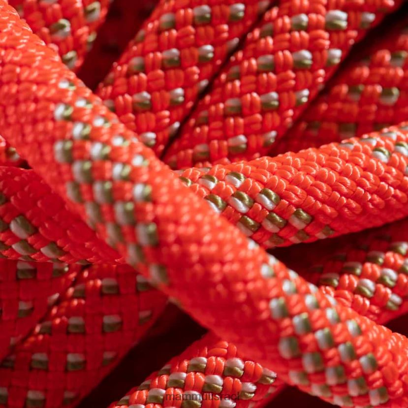 Mammut לִשְׁנֵי הַמִינִים חבל קלאסי 9.8 סלע TV02201413 צִיוּד כתום-לבן תוסס