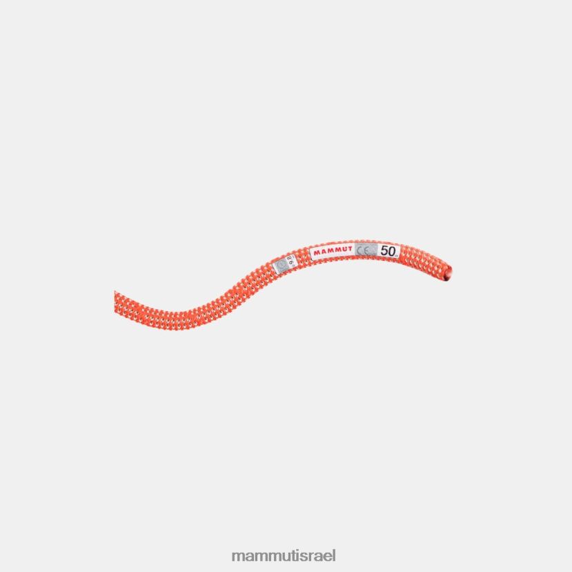 Mammut לִשְׁנֵי הַמִינִים חבל קלאסי 9.8 סלע TV0220506 צִיוּד כתום-לבן