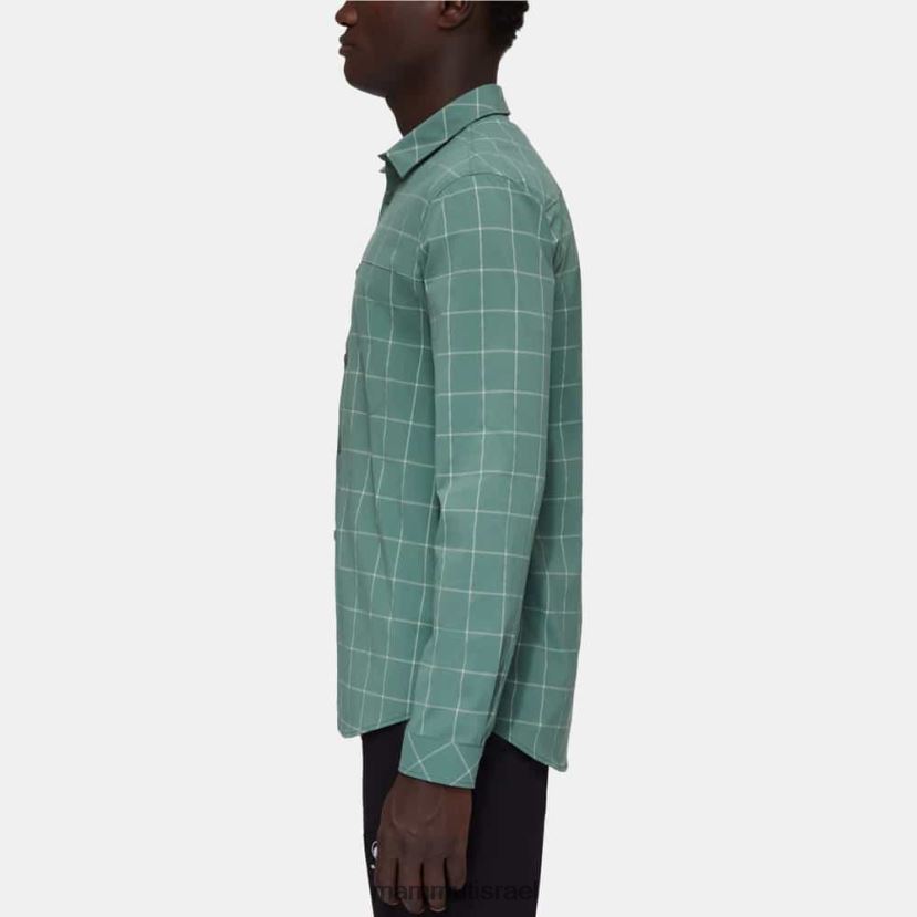 Mammut גברים חולצת הרים עם שרוולים ארוכים TV02201028 הַלבָּשָׁה ירקן כהה