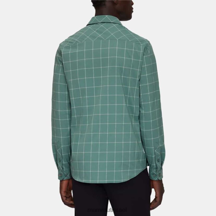 Mammut גברים חולצת הרים עם שרוולים ארוכים TV02201028 הַלבָּשָׁה ירקן כהה