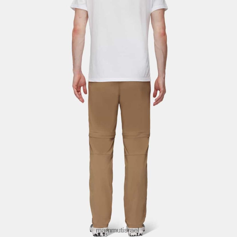 Mammut גברים מכנסי רוכסן לטיולים TV02201125 הַלבָּשָׁה חול כהה
