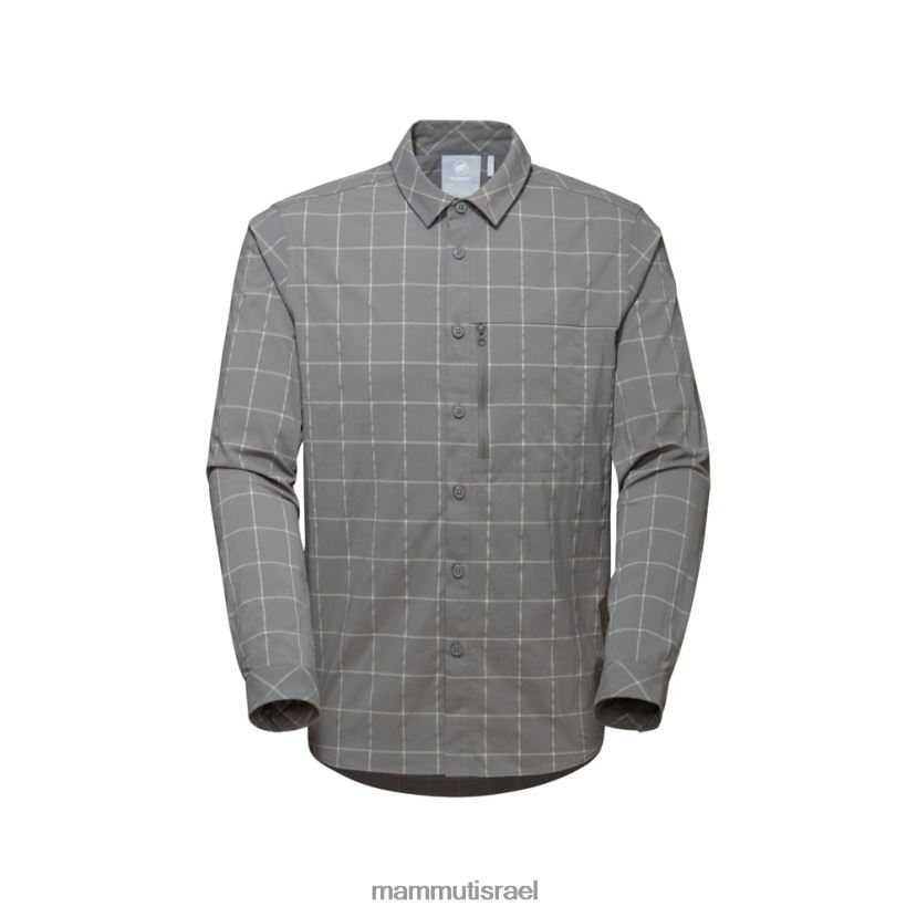 Mammut גברים חולצת הרים עם שרוולים ארוכים TV0220211 הַלבָּשָׁה טיטניום-גרניט