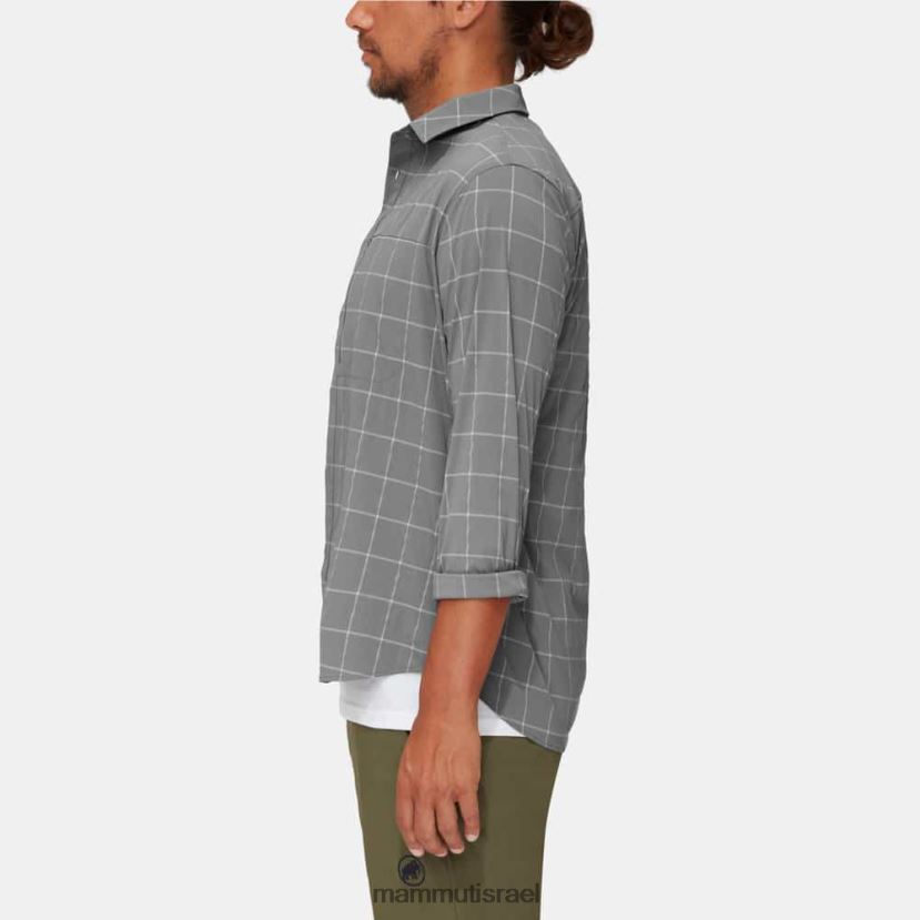 Mammut גברים חולצת הרים עם שרוולים ארוכים TV0220211 הַלבָּשָׁה טיטניום-גרניט
