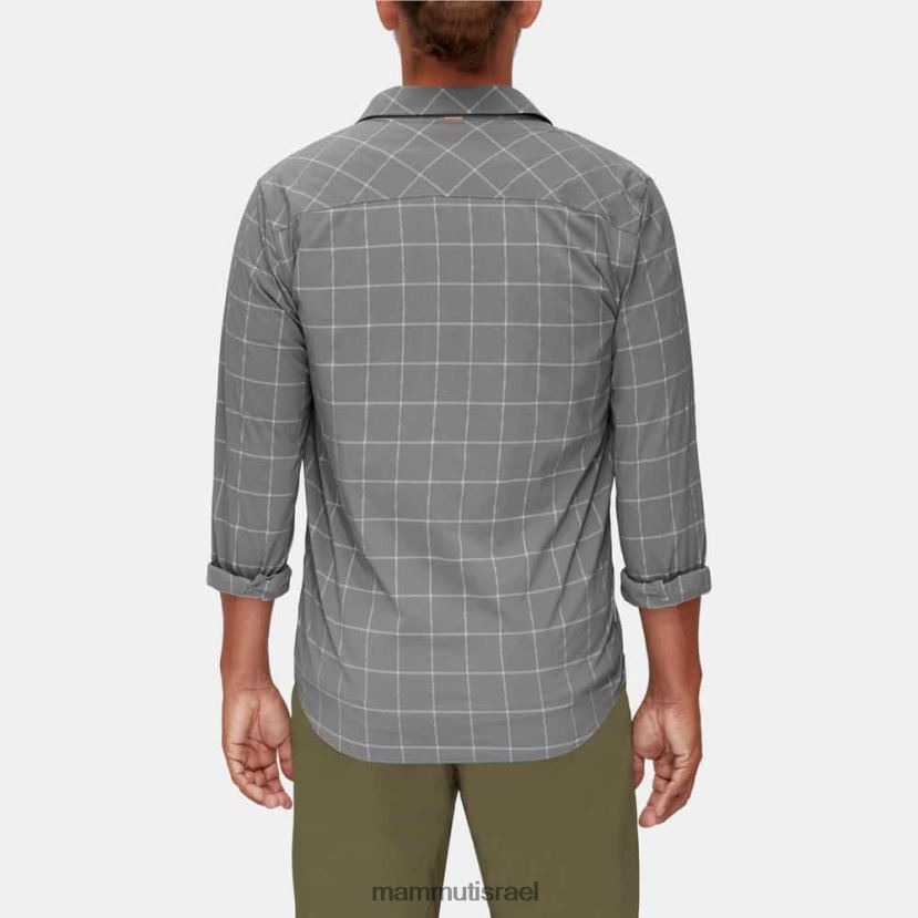 Mammut גברים חולצת הרים עם שרוולים ארוכים TV0220211 הַלבָּשָׁה טיטניום-גרניט