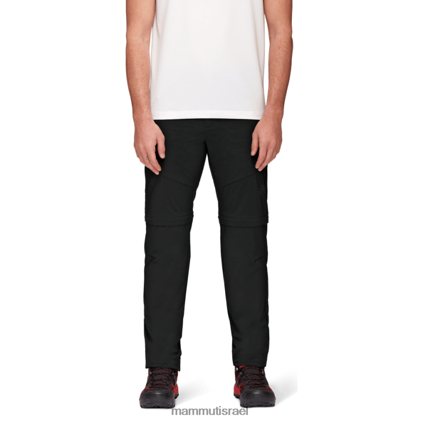 Mammut גברים מכנסי רוכסן לטיולים TV0220266 הַלבָּשָׁה שָׁחוֹר