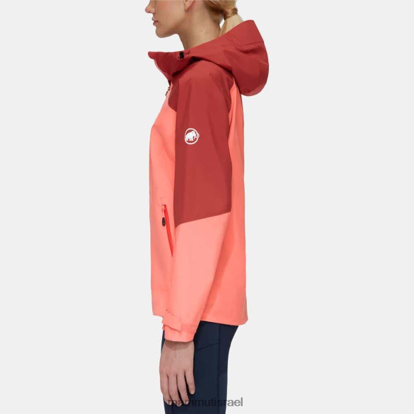 Mammut נשים להעביר סיור ז'קט קפוצ'ון TV0220744 הַלבָּשָׁה סלמון-טרקוטה