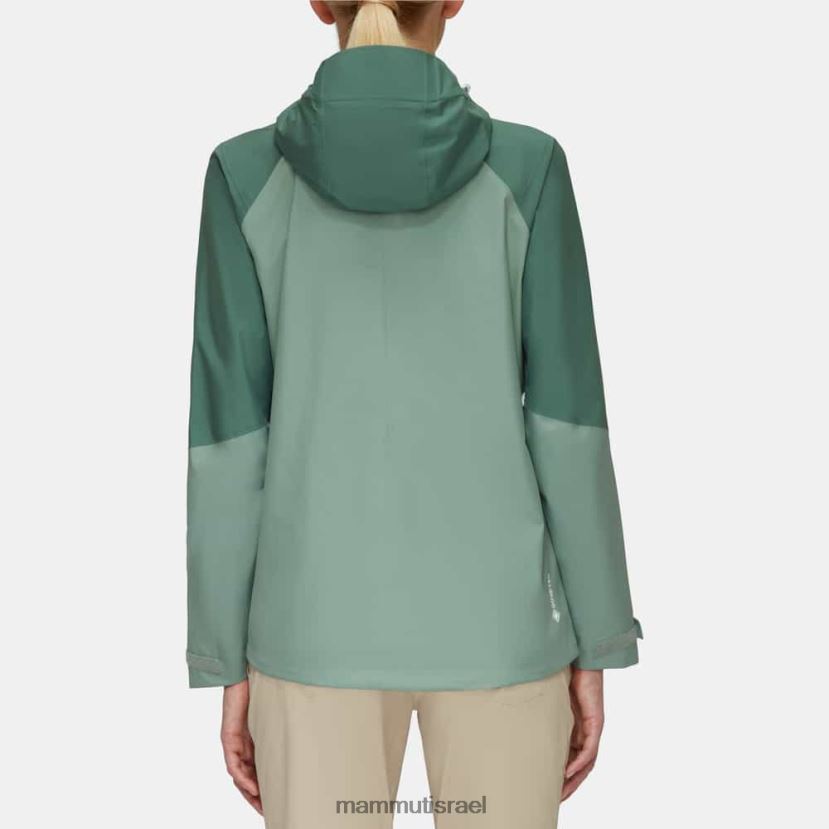 Mammut נשים להעביר סיור ז'קט קפוצ'ון TV0220746 הַלבָּשָׁה ירקן כהה ירקן