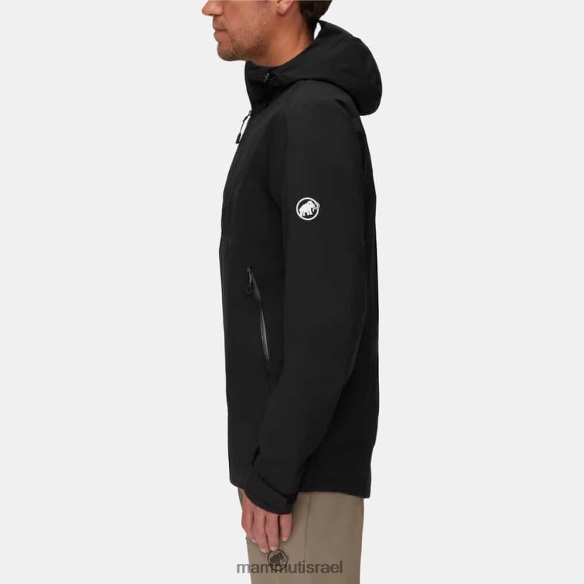 Mammut גברים להעביר סיור ז'קט קפוצ'ון TV0220748 הַלבָּשָׁה שָׁחוֹר