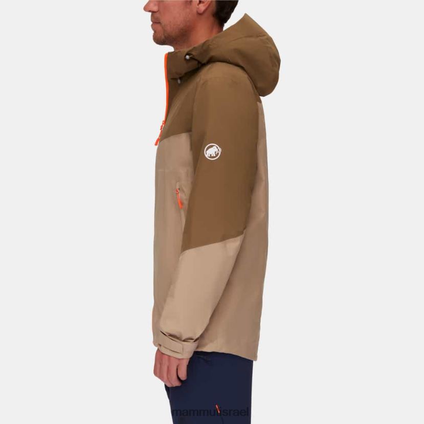 Mammut גברים להעביר סיור ז'קט קפוצ'ון TV0220750 הַלבָּשָׁה ספארי-חול כהה