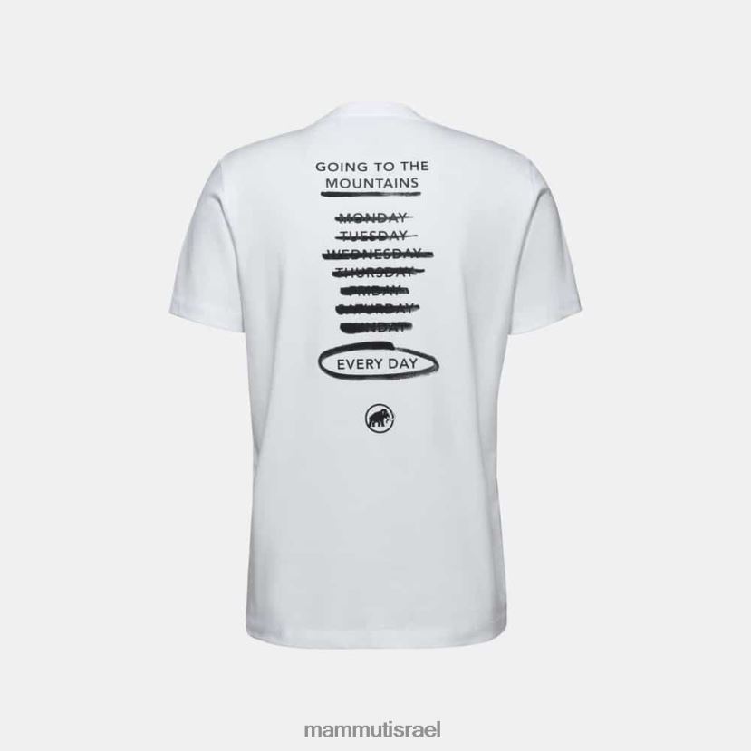 Mammut גברים חולצת טריקו כל יום TV0220814 הַלבָּשָׁה לבן