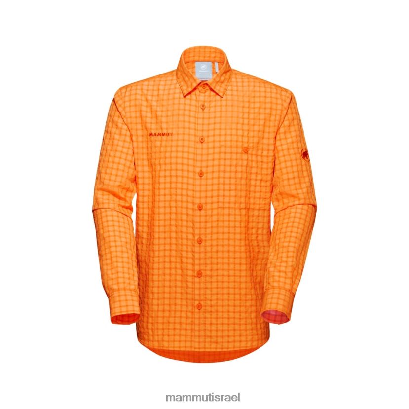 Mammut גברים חולצת לני עם שרוולים ארוכים TV0220917 הַלבָּשָׁה קלמנטינה-קלמנטינה כהה