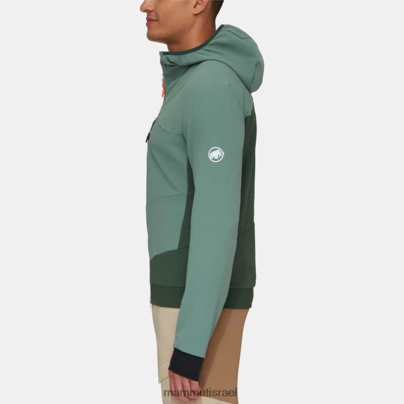 Mammut גברים ז'קט קפוצ'ון היברידי של aenergy so TV0220664 הַלבָּשָׁה עצי ירקן כהים