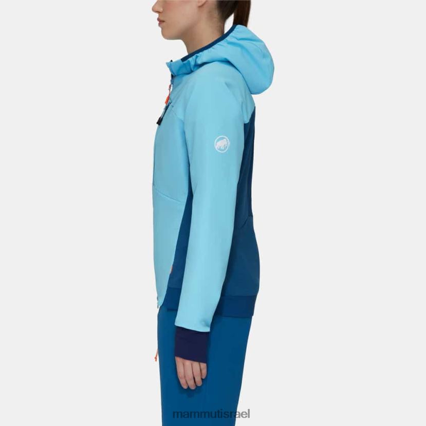Mammut נשים ז'קט קפוצ'ון היברידי של aenergy so TV0220696 הַלבָּשָׁה קרח כחול-עמוק קריר