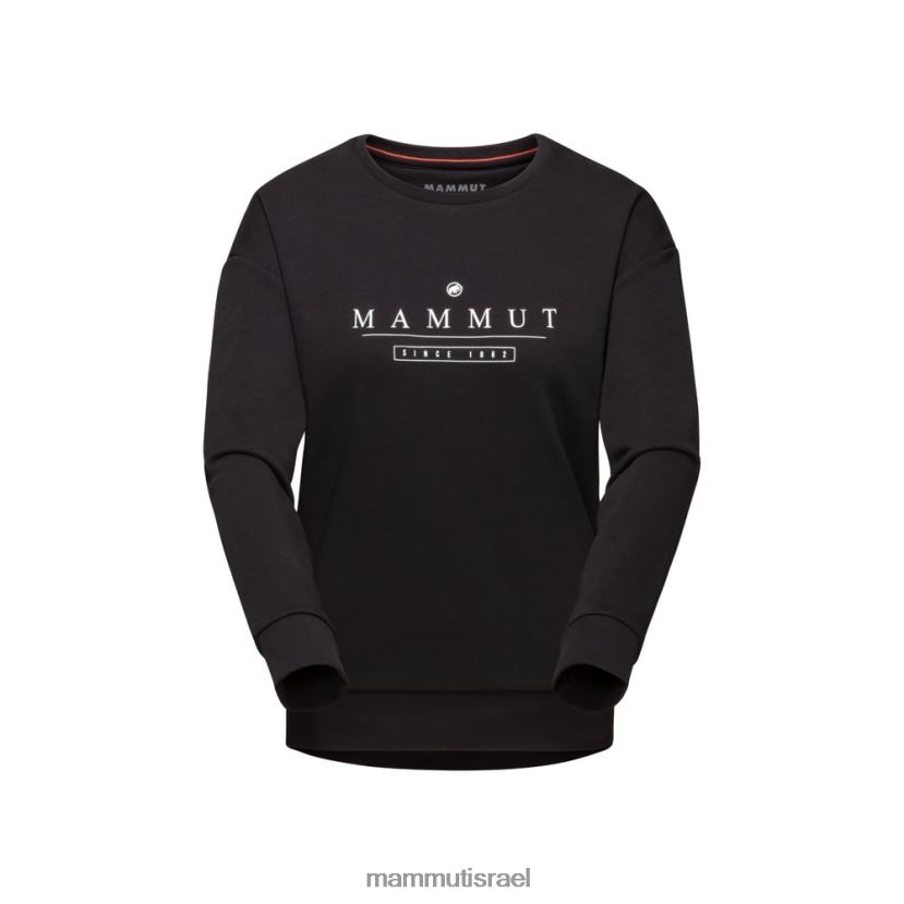 Mammut נשים לוגו צוואר צוואר core ml TV02201033 הַלבָּשָׁה שָׁחוֹר