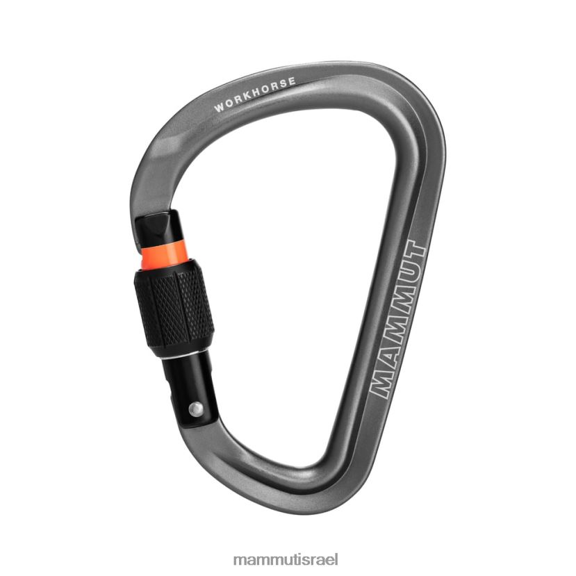 Mammut לִשְׁנֵי הַמִינִים סוס עבודה hms screwgate carabiner TV0220462 צִיוּד אפור