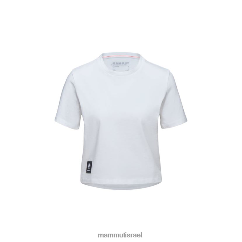 Mammut נשים חולצת טריקו קצוצה של massone TV0220186 הַלבָּשָׁה לבן