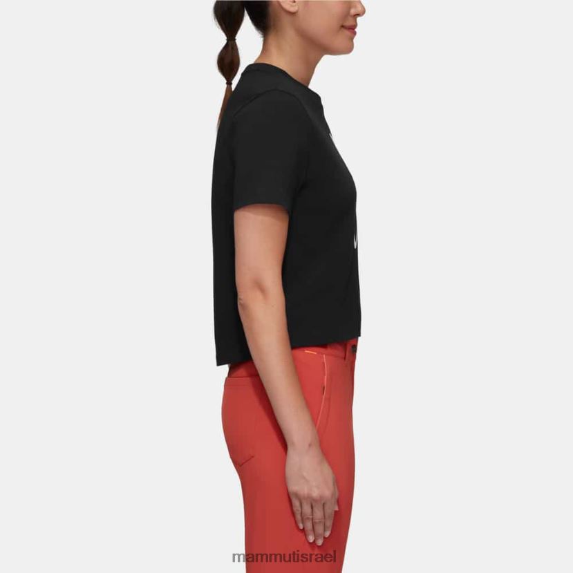 Mammut נשים כיתוב חתוך לחולצה של massone TV0220250 הַלבָּשָׁה שָׁחוֹר