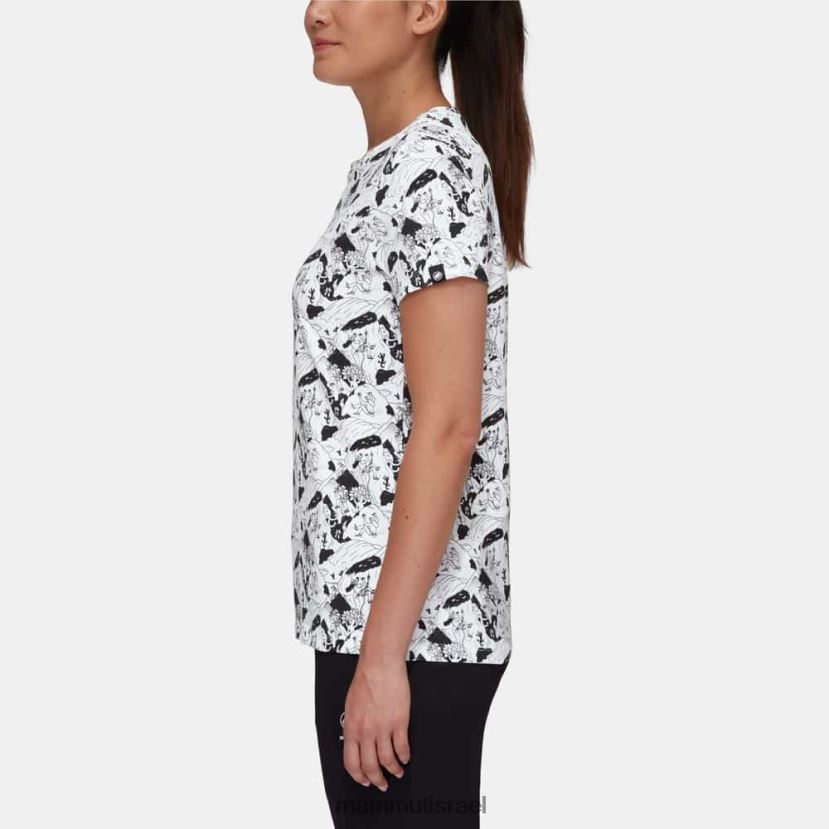 Mammut נשים סצנת טיפוס לחולצת טריקו של massone TV0220257 הַלבָּשָׁה לבן שחור