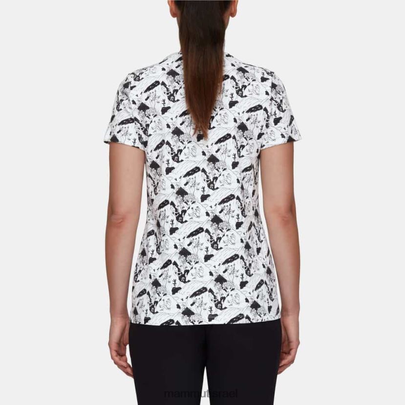 Mammut נשים סצנת טיפוס לחולצת טריקו של massone TV0220257 הַלבָּשָׁה לבן שחור