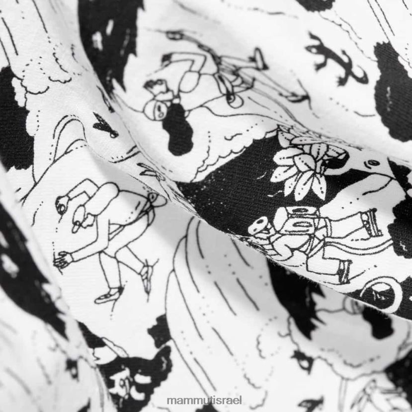 Mammut נשים סצנת טיפוס לחולצת טריקו של massone TV0220257 הַלבָּשָׁה לבן שחור