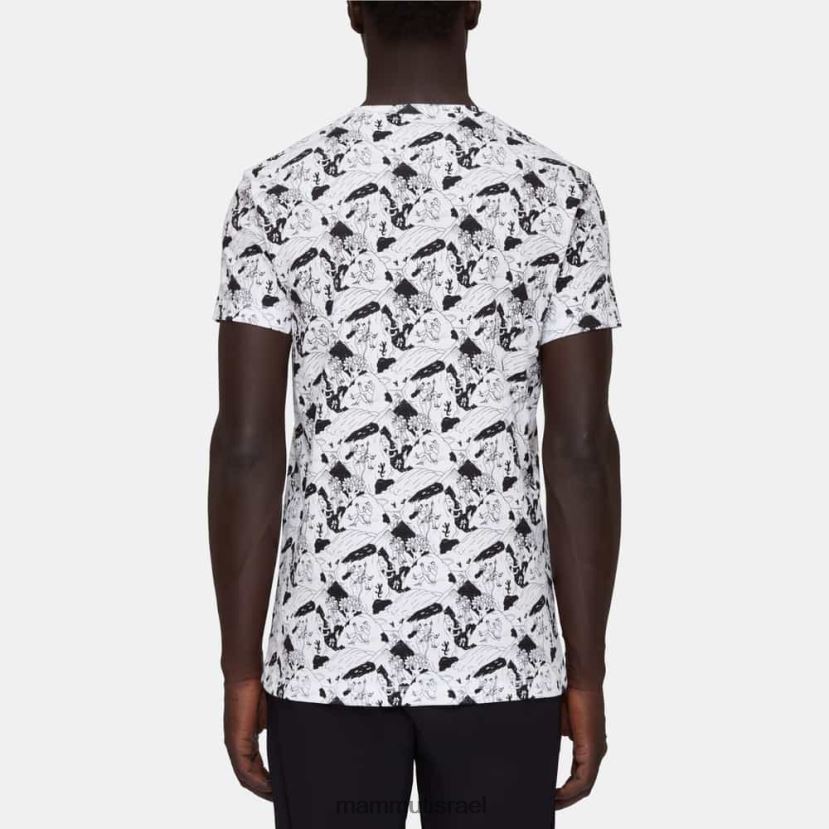 Mammut גברים סצנת טיפוס לחולצת טריקו של massone TV0220258 הַלבָּשָׁה לבן שחור