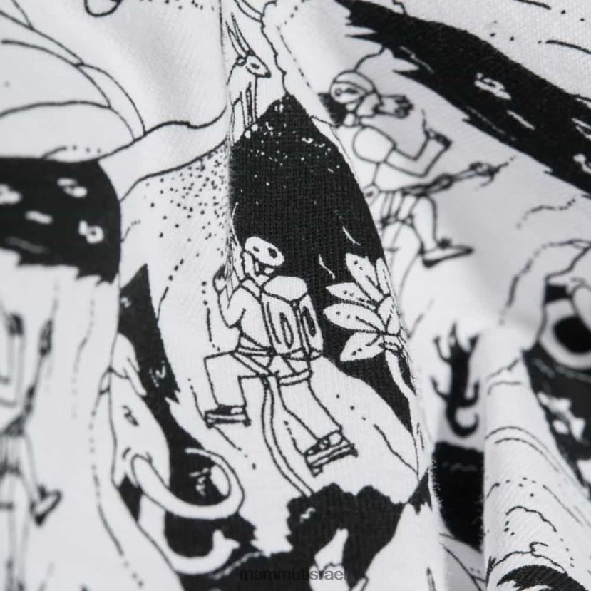 Mammut גברים סצנת טיפוס לחולצת טריקו של massone TV0220258 הַלבָּשָׁה לבן שחור