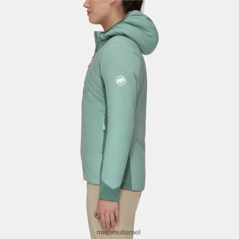 Mammut נשים rime light במעיל קפוצ'ון גמיש TV0220756 הַלבָּשָׁה ירקן כהה ירקן