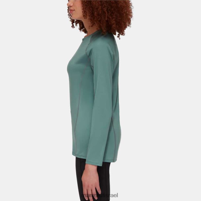 Mammut נשים לוגו selun fl עם שרוולים ארוכים TV0220869 הַלבָּשָׁה ירקן כהה