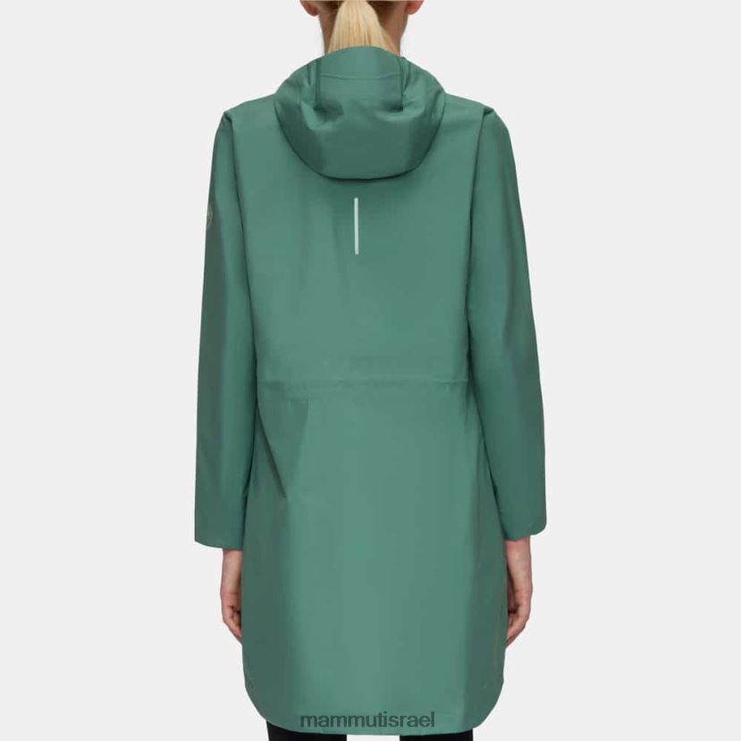 Mammut נשים פרקה עם קפוצ'ון של seon pac hs TV0220737 הַלבָּשָׁה ירקן כהה
