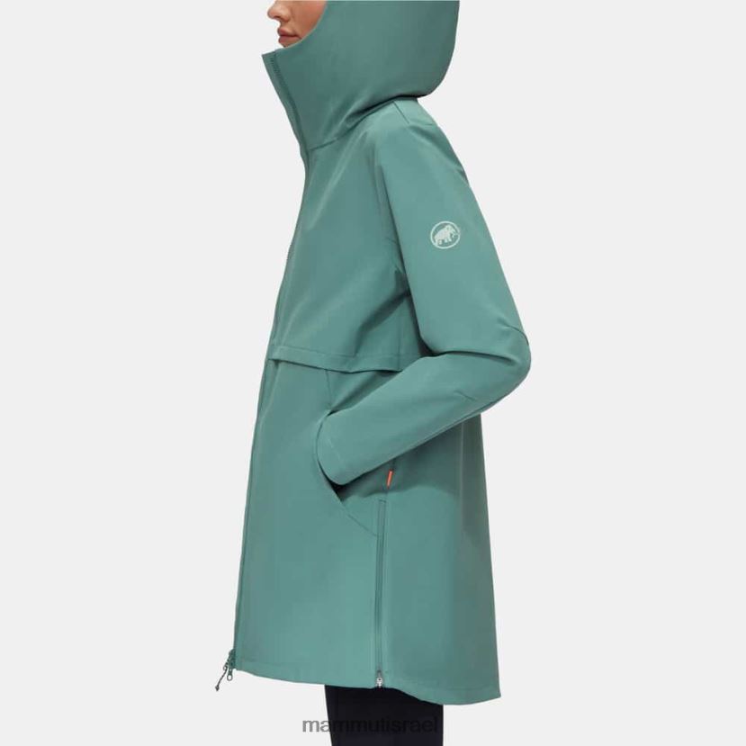 Mammut נשים מעיל קפוצ'ון של seon so TV0220773 הַלבָּשָׁה ירקן כהה