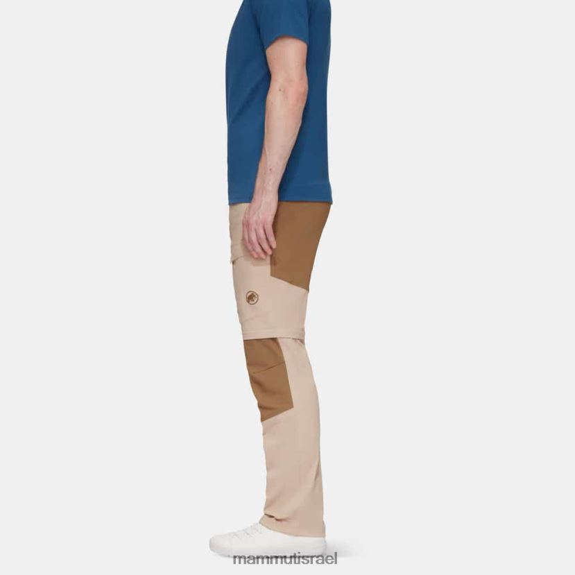 Mammut גברים מכנסי רוכסן היברידיים של zinal TV02201101 הַלבָּשָׁה חול כהה סוואנה