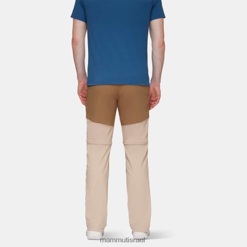 Mammut גברים מכנסי רוכסן היברידיים של zinal TV02201101 הַלבָּשָׁה חול כהה סוואנה