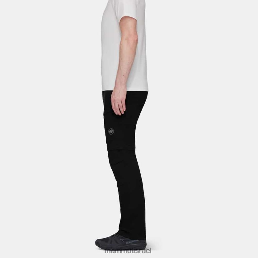 Mammut גברים מכנסי רוכסן היברידיים של zinal TV0220255 הַלבָּשָׁה שָׁחוֹר