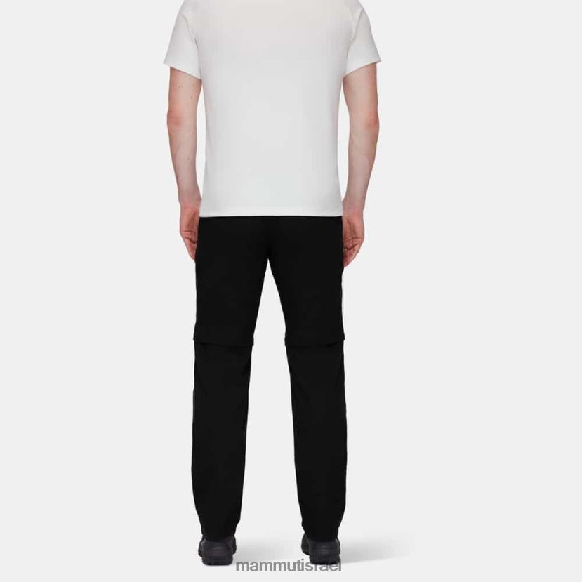 Mammut גברים מכנסי רוכסן היברידיים של zinal TV0220255 הַלבָּשָׁה שָׁחוֹר